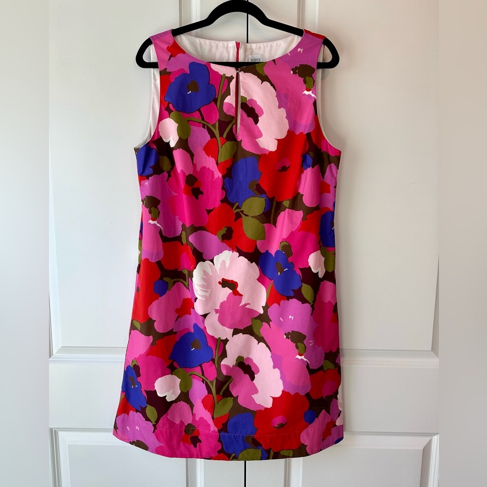 Sara Roka Norine Floral Print Mini Dress 100% Cotton (Size 46 IT/ Size 10 US)